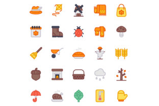 50 Autumn Filled Icon – A Must-Have for Designers and Developers