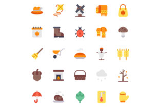 50 Autumn Flat Icons: Essential Visual Tools for Modern Design