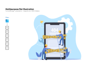 Flat Illustration 404 Page: A Modern Solution for Creative Web Design