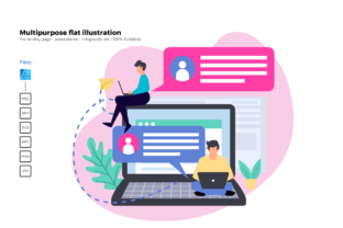 Flat Illustration Business Chatting: Visual Clarity for Modern Communication