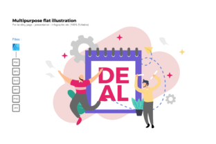 Flat Illustration Deal on Demand: Design Made Simple