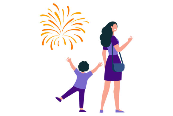 Flat Illustration New Year-04: A Versatile Visual Resource for Creative Professionals