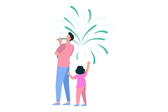 Flat Illustration New Year-05: A Smart Design Choice for Creative Professionals