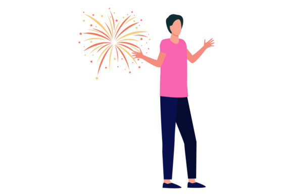 Flat Illustration New Year-06: A Versatile Design Resource for Creative Professionals