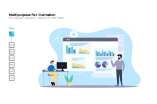 Flat Illustration Presentation Data: Clean Design for Modern Visuals