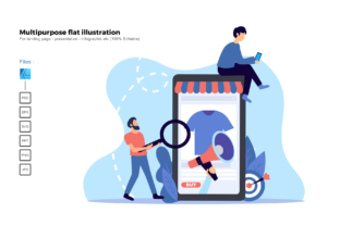 Flat Illustration Promotion: Strategic Design for Modern Business Communication
