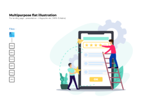 Flat Illustration Rating UI: A Practical Design Tool for Modern Creators