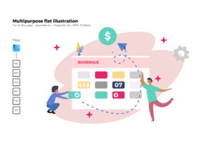 Flat Illustration Schedule Company: A Versatile Design Solution for Modern Businesses
