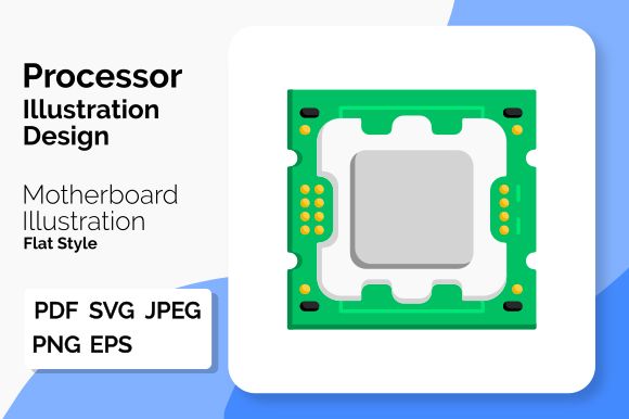 Flat Style Processor Illustration Design: Clean, Versatile, and Built for Impact