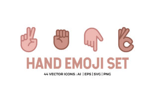 Hand Emoji Icon Set: A Minimal Pack of 44 High-Quality Icons for Modern Design Needs